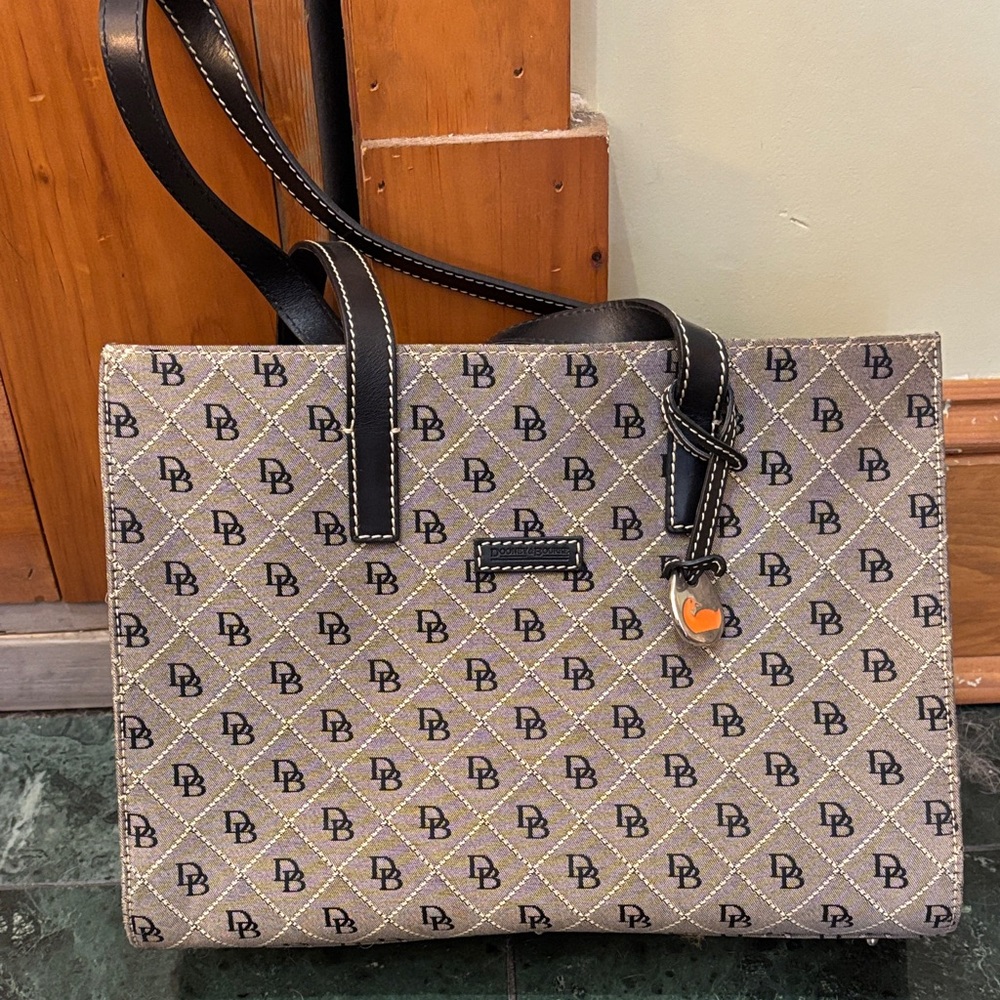 Dooney and Bourke vintage black Monogrammed shoulder bag